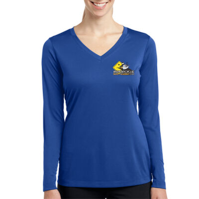 Sport Tek Women's Long Sleeve PosiCharge Competitor V Neck Tee Thumbnail