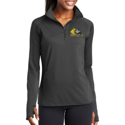 Sport Tek Ladies Sport Wick Stretch 1/2 Zip Pullover Thumbnail