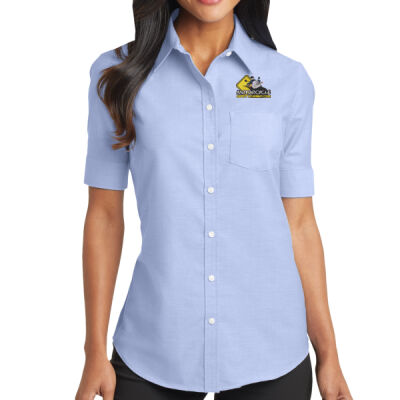 Port Authority Ladies Short Sleeve SuperPro Oxford Shirt Thumbnail